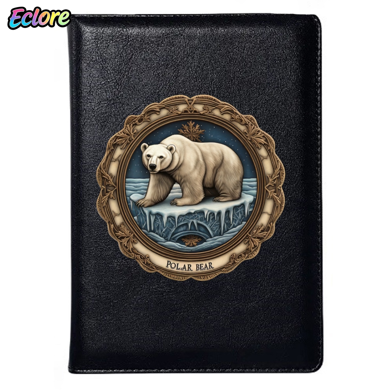 Leatherwork Journal - 빈티지 엠보싱 곰돌이 A5 가죽 노트북,