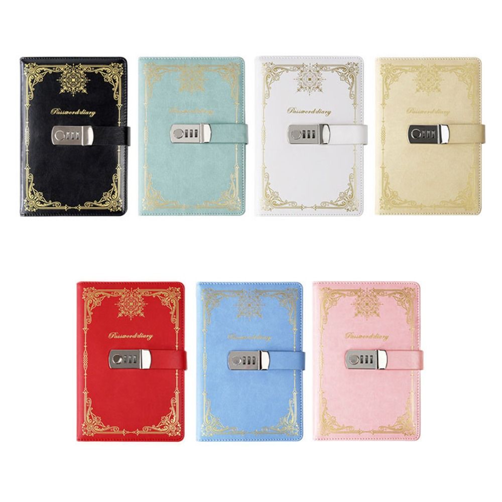 Leatherwork Journal - PU 가죽 저널 노트북 잠금장치 포함