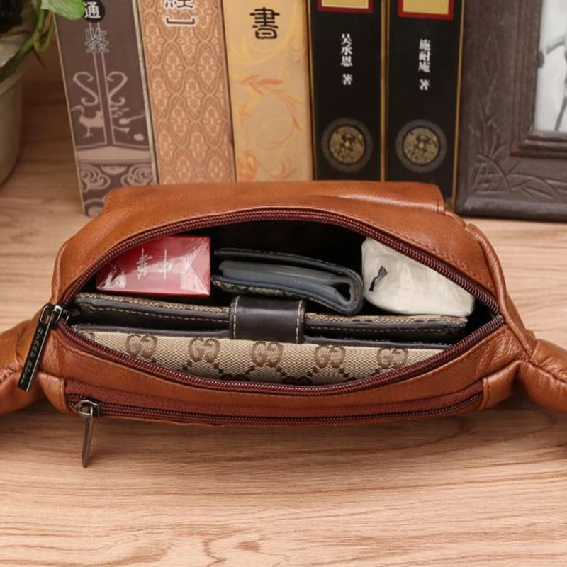 남성용 천연 가죽 벨트 웨이스트 팩 백 힙 멀티퍼포즈  - Leatherwork Belt 리뷰 및 가격
