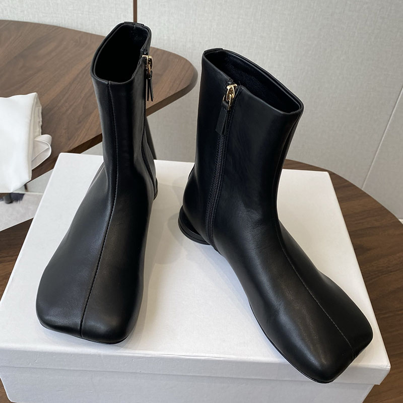 첼시 부츠 여성 스웨이드 플랫 바닥 짧은 부츠 라운드  - Leather Work For Kids 리뷰 및 가격