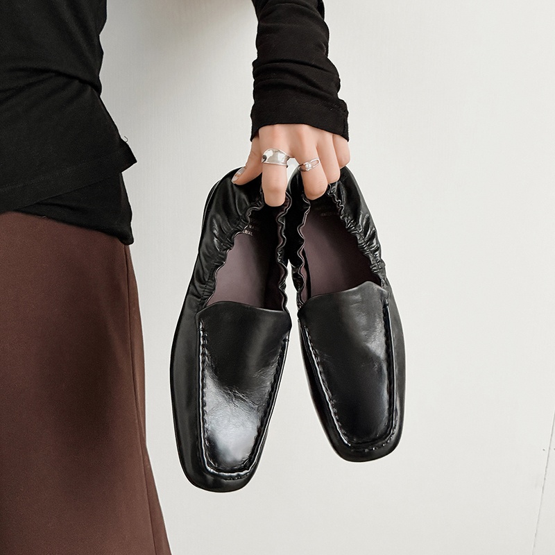 여성 클래식 스타일 심플 슈즈 천연 가죽 플랫 스프링  - Leather Work For Kids 리뷰 및 가격