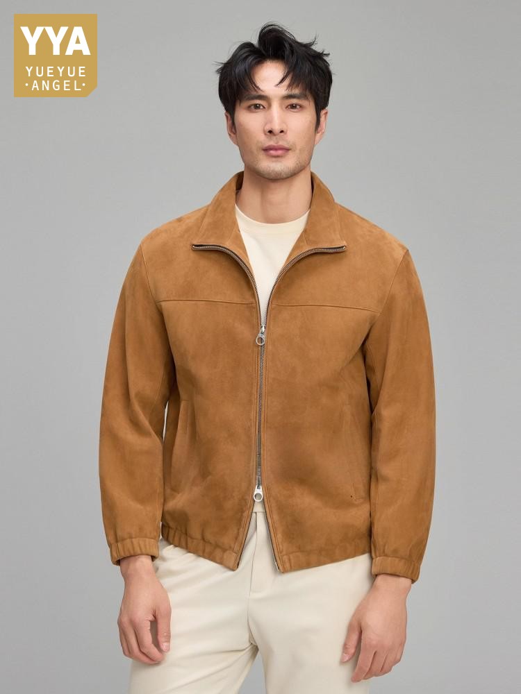 럭셔리 남성용 부드러운 천연 스웨이드 가죽 재킷 지퍼  - Leather Work For Kids 리뷰 및 가격