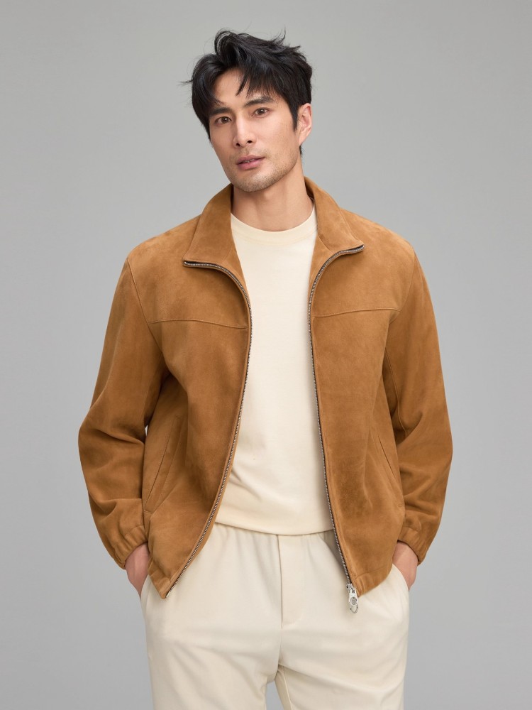 럭셔리 남성용 부드러운 천연 스웨이드 가죽 재킷 지퍼  - Leather Work For Kids 리뷰 및 가격