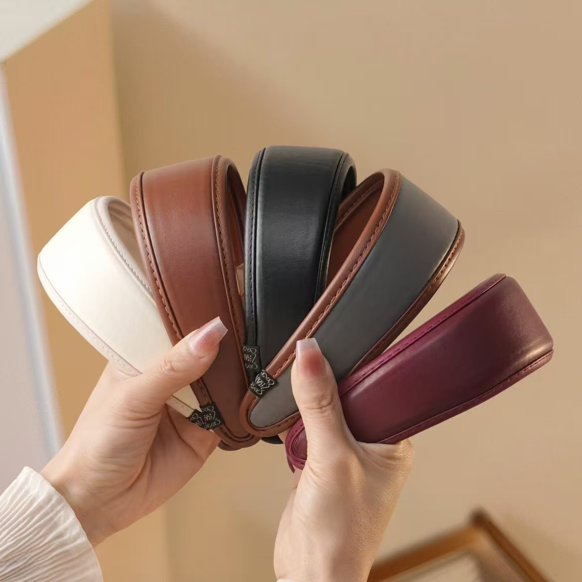 여성용 레트로 가죽 헤어밴드 2026 프랑스 스타일 와 - Leatherwork Rings 리뷰 및 가격