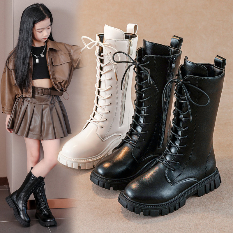 겨울 어린이 영국 스타일 하이 PU 가죽 부츠 어린이용 - Leather Work For Kids 리뷰 및 가격