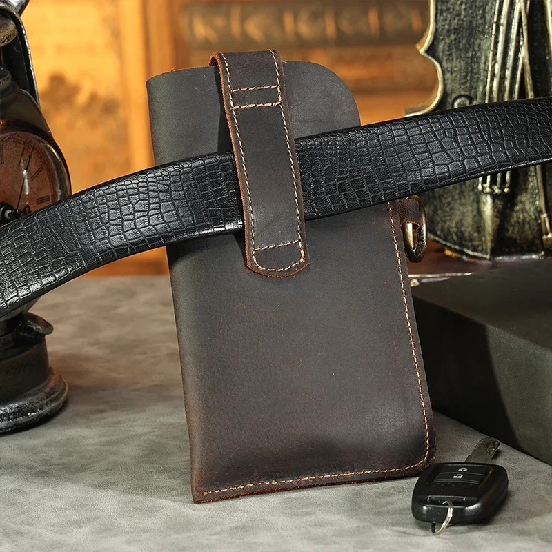 남성용 진짜 가죽 허리 가방, 휴대폰 가방, 남성 야외 - Leatherwork Belt 리뷰 및 가격
