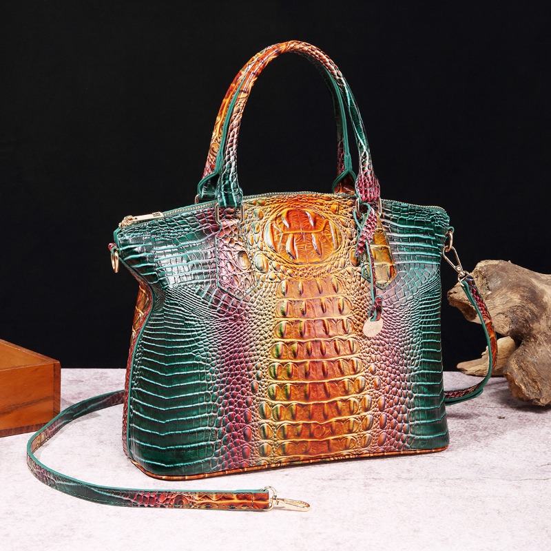 2025 여성용 악어 무늬 핸드백 럭셔리 옴브레 가죽  - Leatherwork Pony 리뷰 및 가격